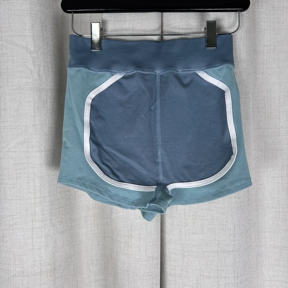 Free People‎ FP Movement Women's XS/S There You Go Run Shorts Blue Summer Storm